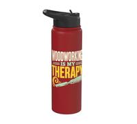 Carpentry is My Therapy Chisel Stainless Steel Insulated Water Bottle