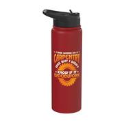 Carpentry Joke Didn´t Know If It Woodwork Funny Carpenter Stainless Steel Insulated Water Bottle