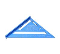 Carpentry Triangular Measuring Tool | Aluminum Alloy Protractor with Imperial & Metric Scales | Framing Square for Engineers/Carpenters/DIY Projects | 235g Heavy - Duty Layout (blue)