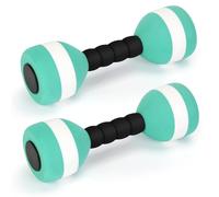 Carperipher Aquatic Dumbells,2Pcs Foam Water Weights Aerobic Exercise Fitness Equipment Dumbbells, Pool Resistance Swimming Training for Men/Women Weight Loss, Beginner Swimming Training (Green)