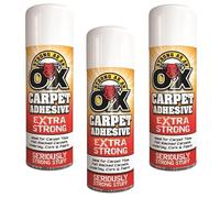 Carpet Adhesive Glue Spray Leather Foam Card Art Craft Fabric Strong Heavy Duty (Pack Of 3 Can 3038)