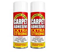 Carpet Adhesive Spray 400ml Pack of 2 | Extra Strong Carpet Glue Adhesive for Carpet Tiles, Felt Backed Carpets, Underlay, Cork & Fabric | Heavy Duty Bonding Spray