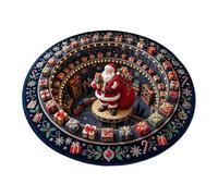 Carpet Area Mat, Christmas Rugs, Optical Illusion Decorative Santa Mat