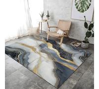Carpet Bedroom Elegant Agate Marble Print Living Room Rug Decoration Dark Grey Non-slip Area Rug Floor Rugs Washable Non-Slip Breathable For Living Room Bedroom Home Decor,