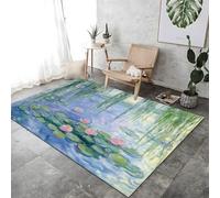 Carpet Bedroom Weeping Willow Water Lily Print Living Room Rug Decoration Green Non-slip Area Rug Floor Rugs Washable Non-Slip Breathable For Living Room Bedroom Home Decor,