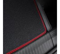 Carpet Boot Liner Compatible With Dacia Spring (2024+) Red Trim Carpet Tailored Fit 550Gsm Protector Boot Mat Anti-Slip Durable Water-Resistant Easy Clean Custom Fit Dog Friendly