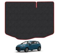 Carpet Boot Liner Compatible With Ford Fiesta (2011-2017) Red Trim Carpet Tailored Fit 550Gsm Protector Boot Mat Anti-Slip Durable Water-Resistant Easy Clean Custom Fit Dog Friendly