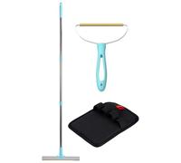 Carpet Brush Set - Hair Removal Carpet Rake,3 Pieces Lint Scraper with Adjustable Long Handle | Carpt Hair Removal Tool - for Rugs Mats Car Seats Fabric Furniture Sofa