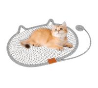 Carpet Cat Scratcher - Cotton Rope Cat Scratcher with Toy - Kitten Mat for Scratching Exercise Mental Stimulation Boredom Training Indoor Outdoor Home Living Room