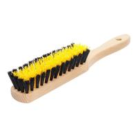 Carpet Cleaning Brush, Scrub Brush with Handle for Floor Mats, Rug Brush, Heavy Duty Carpet Cleaner Brush, Nylon Upholstery Brush for Indoor and Outdoor, Stiff Bristle Car Carpet Brush, Yellow