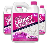 Carpet Cleaning Shampoo Odour Remover Floral Fragrance 3 x 5L cleenly Pink One Size