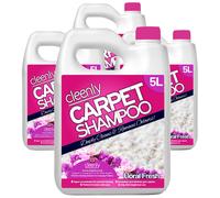 Carpet Cleaning Shampoo Odour Remover Floral Fragrance 4 x 5L cleenly Pink One Size