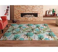 CARPET Damask Palms Multi-Colour PVC | Several Measures | Carpet PVC | Soil vinilico | Home Decor 95 x 95 cm