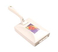 Carpet Debris Brushes, Anti-Plush Brush for Clothes, Table Crumb Collector Brush, Double Roller Sweeper with Handle, for Sofa, Carpet, Crumbs and Bristles (Beige)