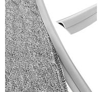 Carpet Edge Binding Trim, Self Adhesive Grey Floor Transition Strip/Rugs Edging Bar for Indoor Doormat Protect, Flexible PVC Seal Molding for Robot Vacuum Cleaner (600cm (19.7ft))