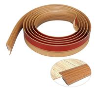 Carpet Edge Strip Self Adhesive Floor Transition Strips PVC Door Threshold Strips Carpet Door Strips Edging Strip for Carpet Threshold Transition Height below 5mm (6m, Yellow Wood Grain)