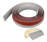 Carpet Edge Strip Self Adhesive Floor Transition Strips PVC Door Threshold Strips Carpet Door Strips Edging Strip for Carpet Threshold Transition Height below 5mm (6m, Grey Wood Grain)