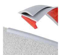 Carpet Edging Trim Strip 300cm 10Ft Self-Adhesive Laminate Flexible Floor Transition Strips TPE Rubber Threshold Carpet Edging Door Divider Tape Protector for Doorway Uneven Surfaces Joint Gap Gray