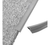 Carpet Edging Trim Strip Self Adhesive, PVC Floor Transition Strip, Carpet to Wood Floor Transition Strip Edge Sealing Moulding Strip for Door Mat Carpet Doorway (Dark Grey, 3M)