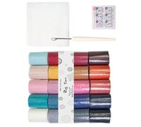 Carpet Embroidery Set with 20 Color Acrylic Yarn Hook Needle Net Fabric Beginner Rug Hooking Supplies for Art Craft Acrylic Wool Rug Hooking Supplies