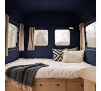 Carpet felt, R-Pet ECO felt for caravan construction, insulation and cladding of cars, campers, vans and much more. Optionally self-adhesive and not self-adhesive. (denim - not self-adhesive)