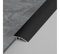 Carpet & Floor Edging Trim Strip Aluminum Floor Transition Strip Threshold Ramps for Doorways for Threshold Height Less Than 15mm(Black,1PCS 90cm/3ft)