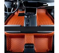 Carpet Floor Mat 5 Seats Leather Car Floor Mats Auto Interior Accessories Carpet Rug Foot Pads For Mondeo MK4 2007 2008 2009 2010 2011 2012 2013 Anti-Slip Backing(Brown)