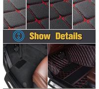 Carpet Floor Mat Car Floor Mats Custom Auto Foot Pads Automobile Carpet Cover Left Hand Drive For VW For TIGUAN 2017 2018 2019 Anti-Slip Backing(Red)