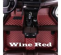 Carpet Floor Mat Car Floor Mats For Hyundai For Santa Fe Five Seats 2013-2017 2018 Left Hand Drive Auto Foot Pads Carpet Cover Interior Accessories Anti-Slip Backing(WINE RED)