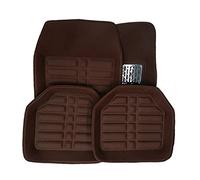 Carpet Floor Mats 5pcs Car Universal Floor Mats Foot Rugs Carpets Full Set Carpet Floor Mat Leather(Coffee)