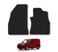 Carpet Floor Mats for the Fiat Doblo (2010+) - Custom Van Accessory Tailored fit, Granulated Anti-Slip Layer & Grey Binding