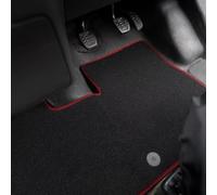 Carpet Floor Mats for the Ford Transit Courier (2014-2019) - Custom Van Accessory Tailored fit, Granulated Anti-Slip Layer & Red Binding