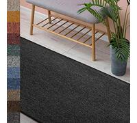 Carpet Floor Runner London, Living Room Runner Rug for Hallway, Kitchen and Bedroom, Durable and Easy to Clean Carpet Floor Mat (200 x 150 cm, Anthracite 77)