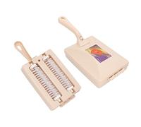 Carpet Floor Sweeper Manual with Horsehair, Sweep Carpet and Floor Sweeper with Dual Rotating System and 2 Corner Brushes for Cleaning Pet Hair, Loose Debris, Lint