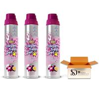 Carpet Fresh Thai Orchid & Passion Fruit - 3 x 300ml Multipack - Rapid Drying Carpet Freshener Foam - Neutralises Pet, Tobacco & Cooking Odours