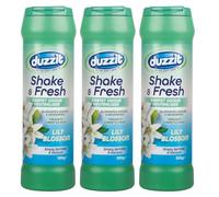 Carpet Freshener & Pet Hair Remover Combo - Shake & Fresh 3 Scent Variety Pack | Shake & Vac Powder for Odour Elimination & Pet Hair Pick-Up (Lily Blossom PK Of 3)