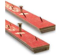 Silver Star Carpet Gripper Rods, 76cm Long, Pre-Nailed Strips with Dual Purpose Pins for Underlay Flooring, Stairs, Concrete, Wood Floors (8)