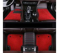 Carpet Mat Liners Car Floor Mat High Elastic Wire Custom For Vw For Polo For Passat B5 6 For Golf For Tiguan For Jetta For Touran For Touareg(Black Red Line - Red)
