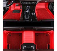 Carpet Mat Liners Car Floor Mat High Elastic Wire Custom For Vw For Polo For Passat B5 6 For Golf For Tiguan For Jetta For Touran For Touareg(Red-red)