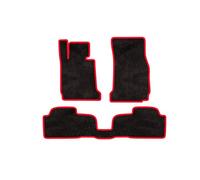 Carpet Mat Liners Car Floor Mats Custom For BMW 1 Series F20 2012~2019 5-door Hatchback Rugs Panel Protective Pad Foot Pads(Flannel Red 3pcs)