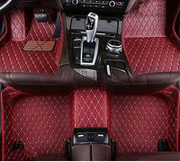 Carpet Mat Liners Fit For Toyota For Rav4 2009 10-2021 Car Floor Mats Front & Rear Floorliner Auto Waterproof Leather Custom Carpet Mat(2020-2021 WINE RED)