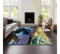 Carpet Modern Short Pile Living Room Rug with 3D Geometric FateStay Night Effect (FN 03,100x150cm)