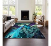 Carpet Modern Short Pile Living Room Rug with 3D Geometric Hearthstone Heroes of Warcraft Effect (HOF 02,100x150cm)