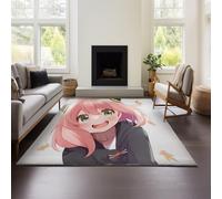Carpet Modern Short Pile Living Room Rug with 3D Geometric SPY×FAMILY Effect (SPY 02,45x120cm)