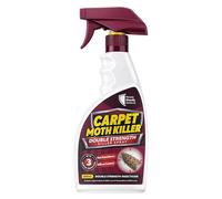 Carpet Moth Killer Spray 500ml Double Strength - Moth Killer Spray for Carpets, Rugs, Wardrobes & Soft Furnishings, Water Based Non Staining Indoor Spray for CarpetMoths & Larvae