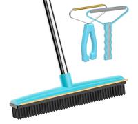 Carpet Rake - 60" Long Handle Pet Hair Removal with Metal Fabric Edge Design,Carpet Broom,Carpet Rake for Carpets, Rugs,Mats,Couch,Stairs(3 pcs)