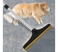 Carpet Rake for Pet Hair Removal - Pet-Hair Remover Set of 2, Reusable 60” Adjustable Long Handle Cat Dog Carpet Scraper with Patented Design, Dog Hair Rake Brush for Rugs, Mats