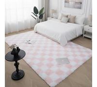 Carpet Rugs Living Room Large Fluffy Shaggy Non Shedding 200x270cm Pink | Carpets For Living Room Soft Touch Washable Up To 30°C For Bedroom Hall Lounge Office