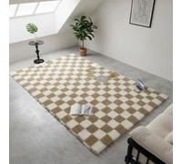 Carpet Rugs Living Room Large Fluffy Shaggy Non Shedding 70x270cm Khaki | Modern Luxury Shaggy Rug Soft Touch Washable Up To 30°C For Bedroom Dorm