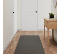 Carpet Runner Anthracite 60x180 cm Polyester Low Pile Machine Washable Absorbent